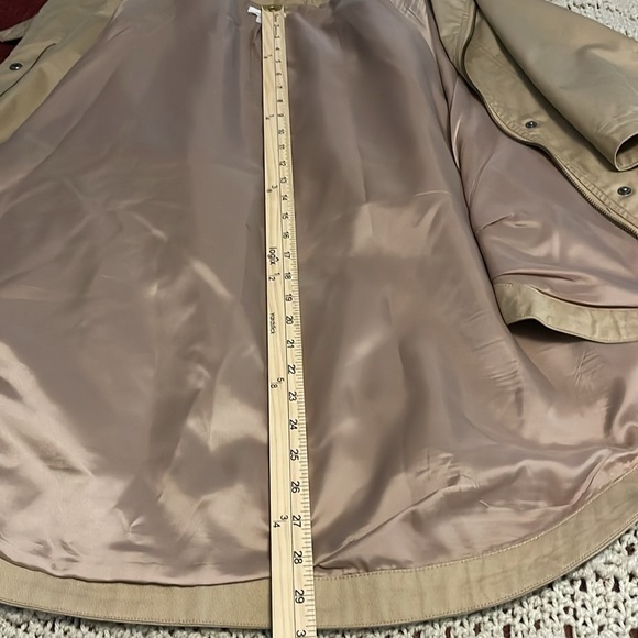 Garnet Hill Hoodie Poncho zipper and snap front women’s Large Tan button sleeve - Picture 15 of 16